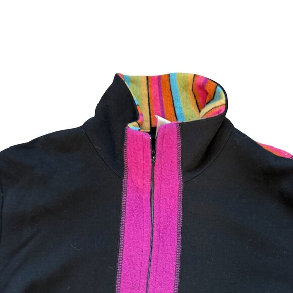 Bets by Canvasbacks Artsy Patchwork Jacket Women Medium Wool Nylon Color-Block - Picture 5 of 12